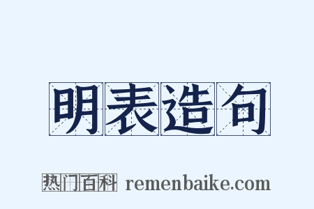 明表造句是什么意思的图片